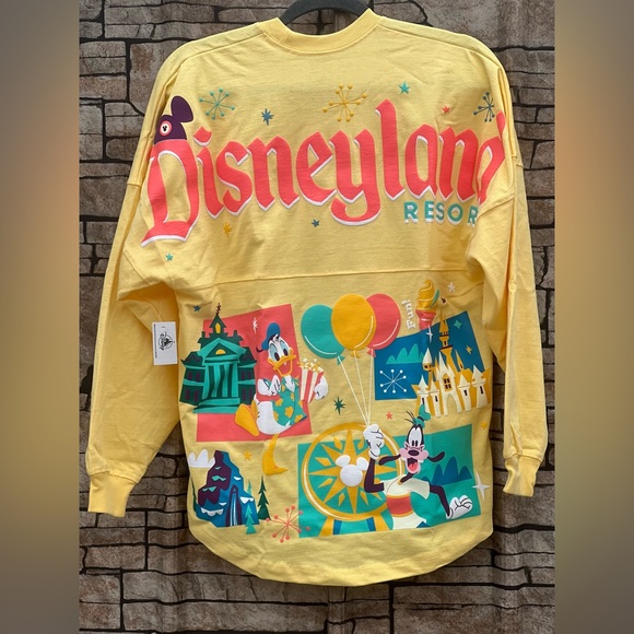 Disney Disneyland Resort Yellow Spirit Jersey Play in Parks Long Sleeve - Picture 4 of 4